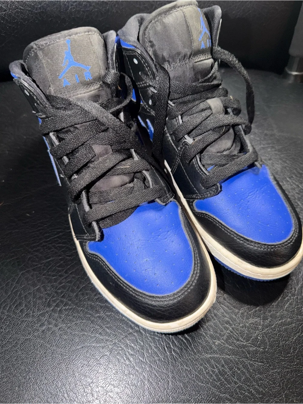 Jordan High Top Sneakers in Black and Royal Blue